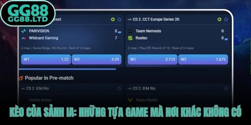 Kèo Rainbow Six Siege và StarCraft II danh mục game độc quyền
